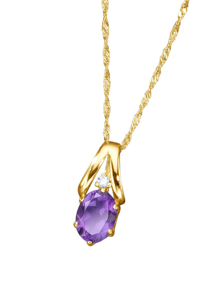 Anhänger mit Amethyst und Zirkonia 
