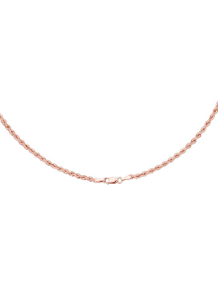 Stilvolle Kordel-Halskette in Ros&eacute;gold 