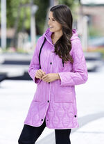 Longjacke mit ansprechendem Stepp ZARTPINK