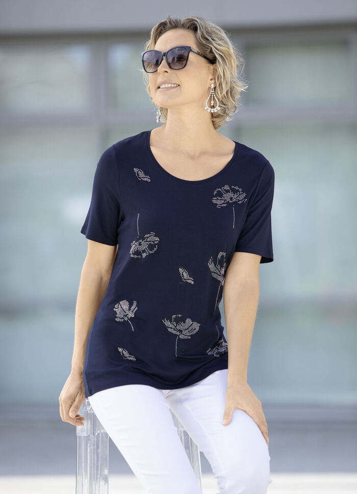 Exzellentes Shirt mit dekorativer Strasszier 