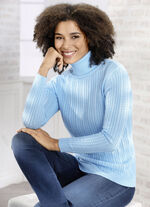 Pullover mit streckender Struktur HELLBLAU