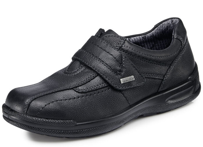 GINO GALANTE, sportliche Herren-Slipper, Weite H, mit herausnehmbarem Fußbett SCHWARZ