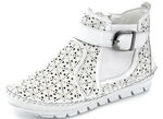 Gemini, sommerliche Damen-Stiefeletten, Weite G, mit herausnehmbarem Fußbett WEISS
