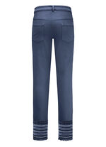 Hose mit aufwendiger Stickerei im Ethno-Stil BLAU