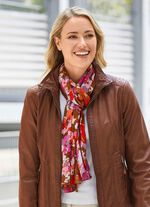 Schal mit Fantasiebl&uuml;ten-Dessin 