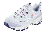 SKECHERS Schnür-Sneaker mit Veloursleder-Besätzen BLAU-PINK