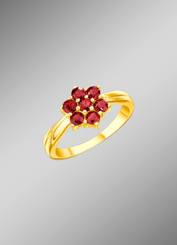 Damenring mit echt Granat 