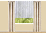 Übergardine mit Wellen-Dessin und Universalschienenband BEIGE