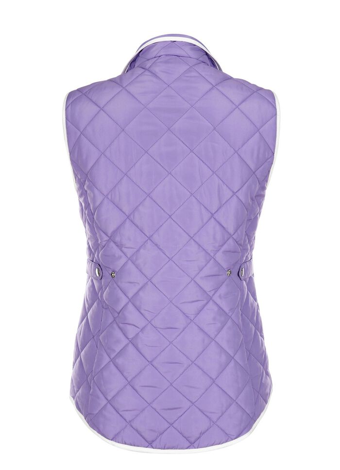 Steppweste mit Kontrastpaspelierung LILA