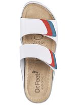 ELENA EDEN Pantolette mit Kontrast-Eins&auml;tzen WEISS