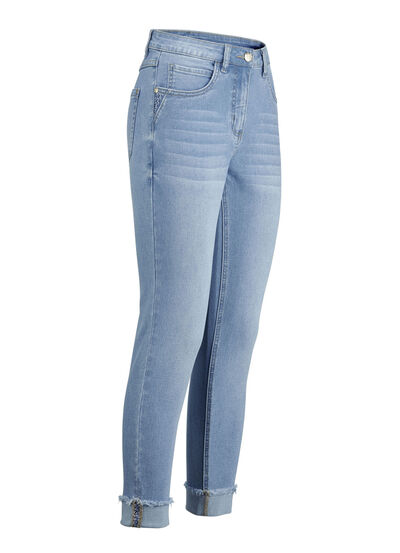 Jeans mit funkelndem Glitzersteinchenbesatz 