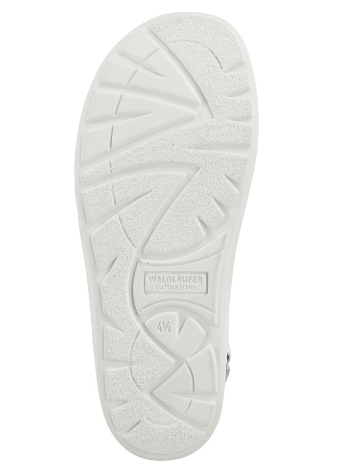 Waldläufer, bequeme Damen-Sandalen, Weite H, mit herausnehmbarem Fußbett NATURWEISS