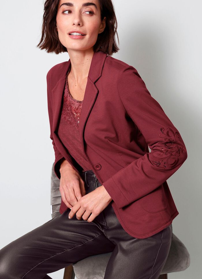 Blazer mit h&uuml;bscher Stickerei 