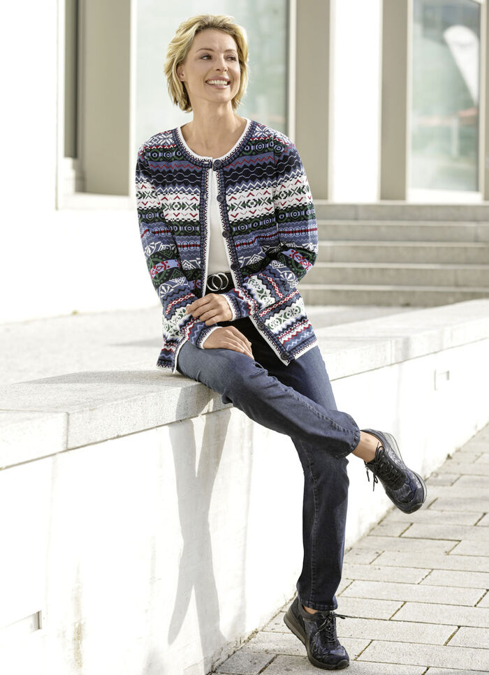 Strickjacke mit Schurwolle 