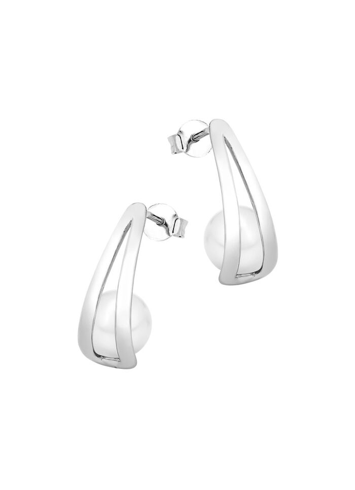 Moderne Ohrstecker mit S&uuml;&szlig;wasser-Zuchtperlen 