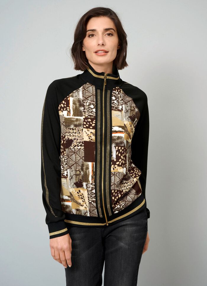 Shirtjacke mit durchgehendem Reißverschluss 