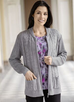 Strickjacke mit dekorativem Strukturmix 