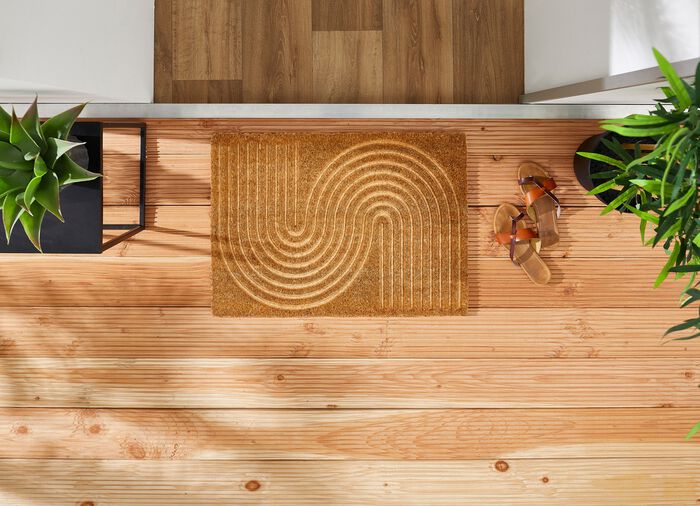 Kokosfußmatte mit rutschhemmender Rückseite 