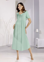 Nachthemd, knöchellang mit aufwendiger Biesenverarbeitung  