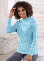 Pullover mit Schurwolle HELLBLAU
