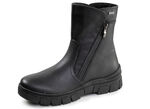 ELENA EDEN, gefütterte Damen-Boots, Winterschuhe, Weite G, mit herausnehmbarem Fußbett SCHWARZ