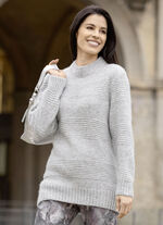 Longpullover mit zarter Paillettenzier
