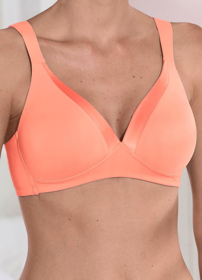 Naturana BH mit Satinblende am Dekollet&eacute; 