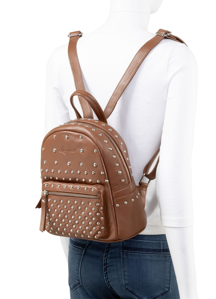 Laurina, Rucksack, Damen, mit zwei verstellbaren Umhängeriemen COGNAC