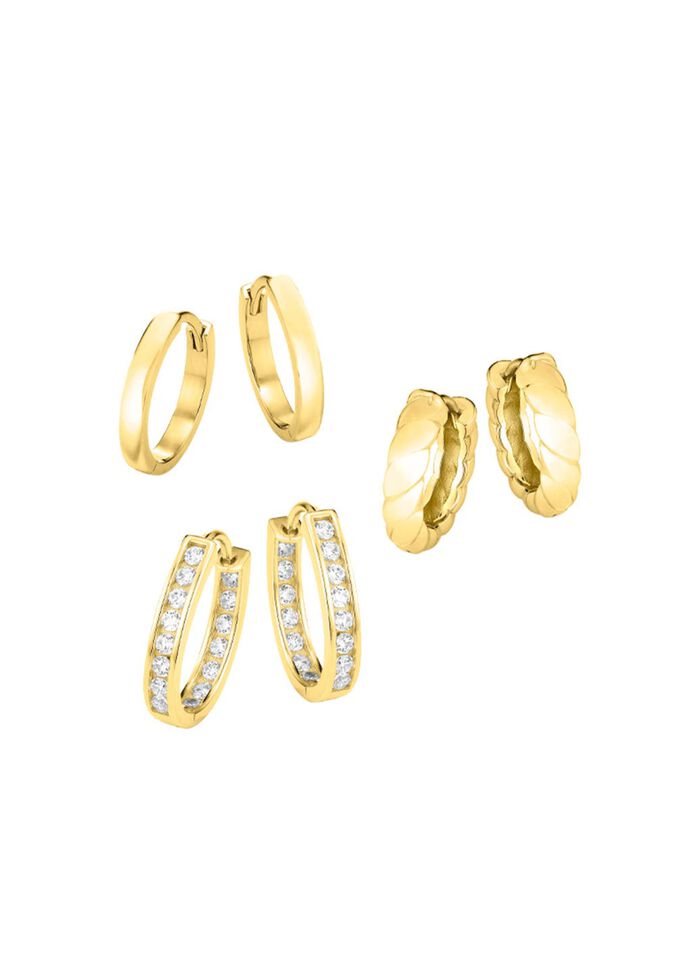 Schmuckset, 3-teilig, aus 3 Paar Creolen 