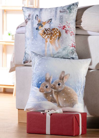 Samtweiche Kissenbez&uuml;ge mit Rei&szlig;verschluss 