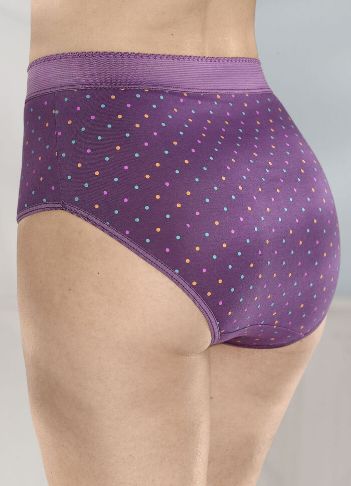 F&uuml;nferpack Formslips mit buntem Punktedessin 