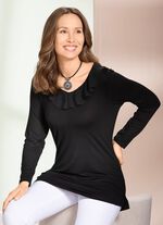 Unifarbene Shirt-Tunika 