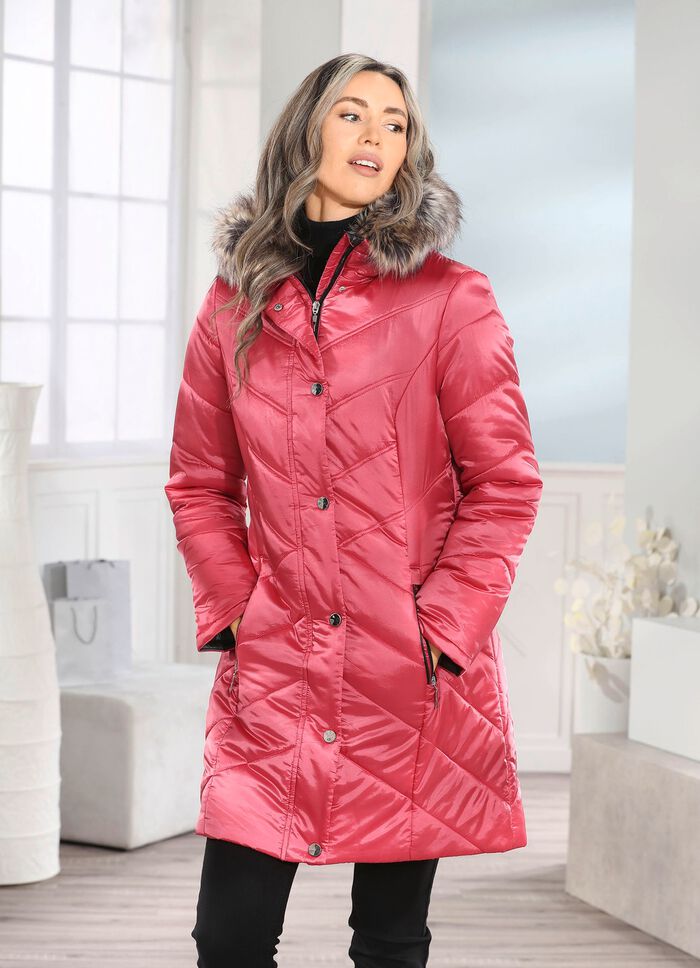 Longjacke mit umschlagbaren &Auml;rmeln in Kontrast 