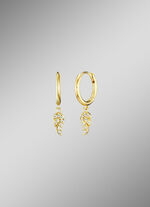 Creolen mit funkelnden Fl&uuml;gelchen 