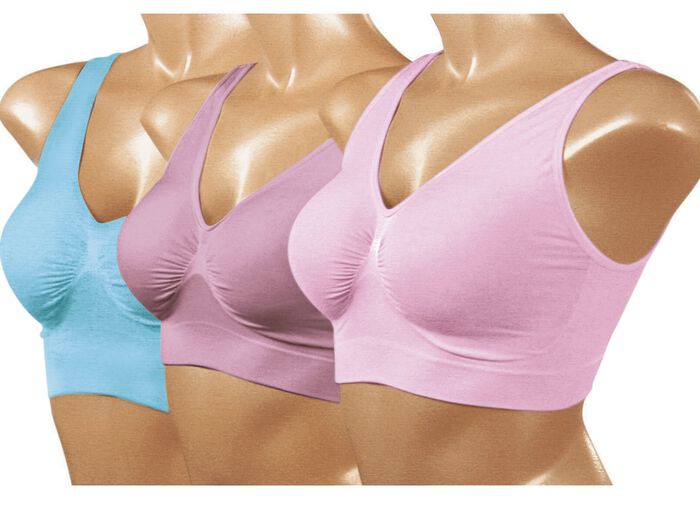 Ahh Bra, 3er-Bustier-Set ROSA TUERKIS FLIEDER