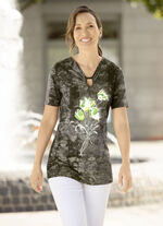 Shirt in toller Batik-Optik in 3 Farben KHAKI