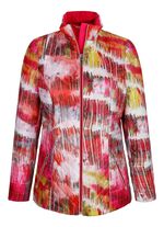 Steppjacke im mehrfarbigen Grafikdruck 