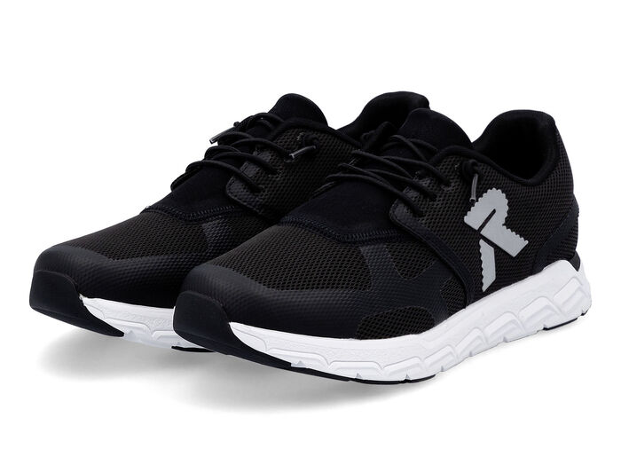 Rieker Sneaker aus teilweise beschichtetem Meshmaterial SCHWARZ