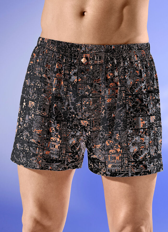 Viererpack Boxershorts mit Alloverdessin 