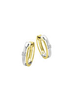Elegante Klappcreolen mit Brillanten 