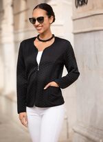 Blusenjacke mit Rei&szlig;verschlussleiste 