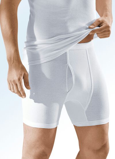 Viererpack Unterhosen aus Feinripp, weiß 