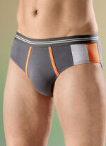 Viererpack Slips mit farbigen Einsätzen 