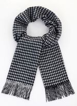 Schal mit Hahnentritt-Dessin 