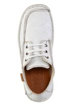 ELENA EDEN Schn&uuml;rschuh aus Nappaleder mit Knitter-Struktur WEISS