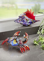 Farbenfrohe Glasfiguren BLAU-ROT