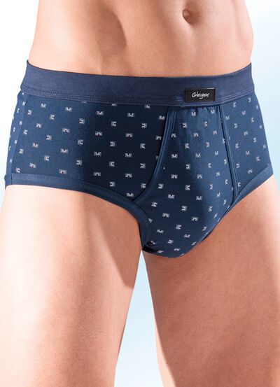 F&uuml;nferpack Slips aus Feinjersey, mit Eingriff, allover dessiniert 