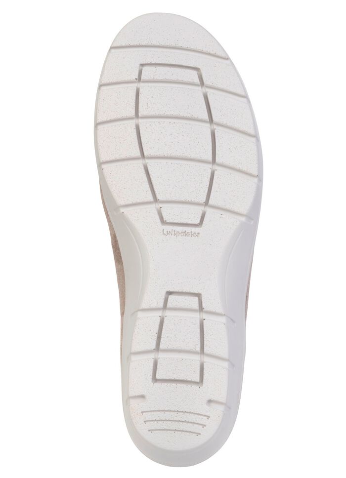 ELENA EDEN, bequeme Damen-Slipper, Weite H, mit herausnehmbarem Fu&szlig;bett TAUPE
