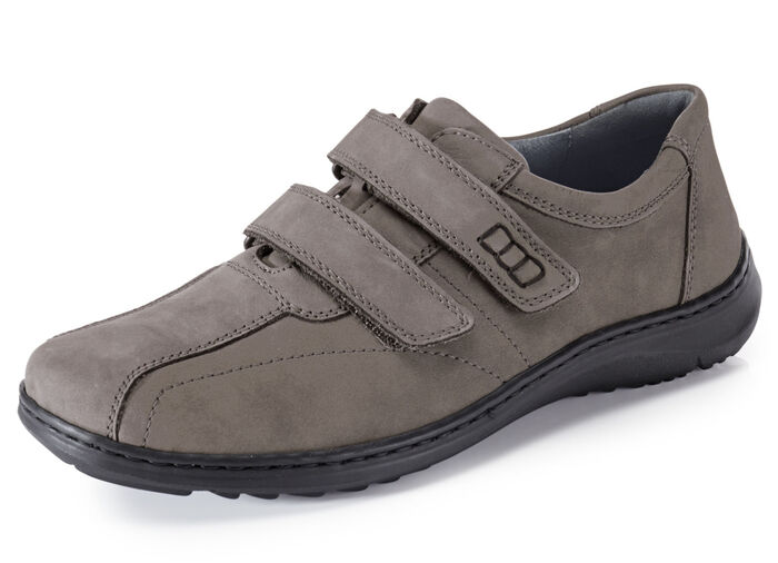 Waldläufer, bequeme Herren-Slipper, Weite H, mit herausnehmbarem Fußbett GRAFIT