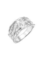 Eleganter Damenring mit synth. Zirkonia 